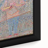 Modern Wall Art: Boy in Vibrant Mosaic-Inspired Fancy Dress