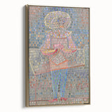 Modern Wall Art: Boy in Vibrant Mosaic-Inspired Fancy Dress