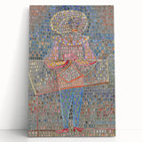 Modern Wall Art: Boy in Vibrant Mosaic-Inspired Fancy Dress