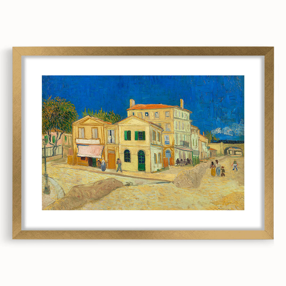 Impressionist Village Wall Art - The Yellow House by Van Gogh