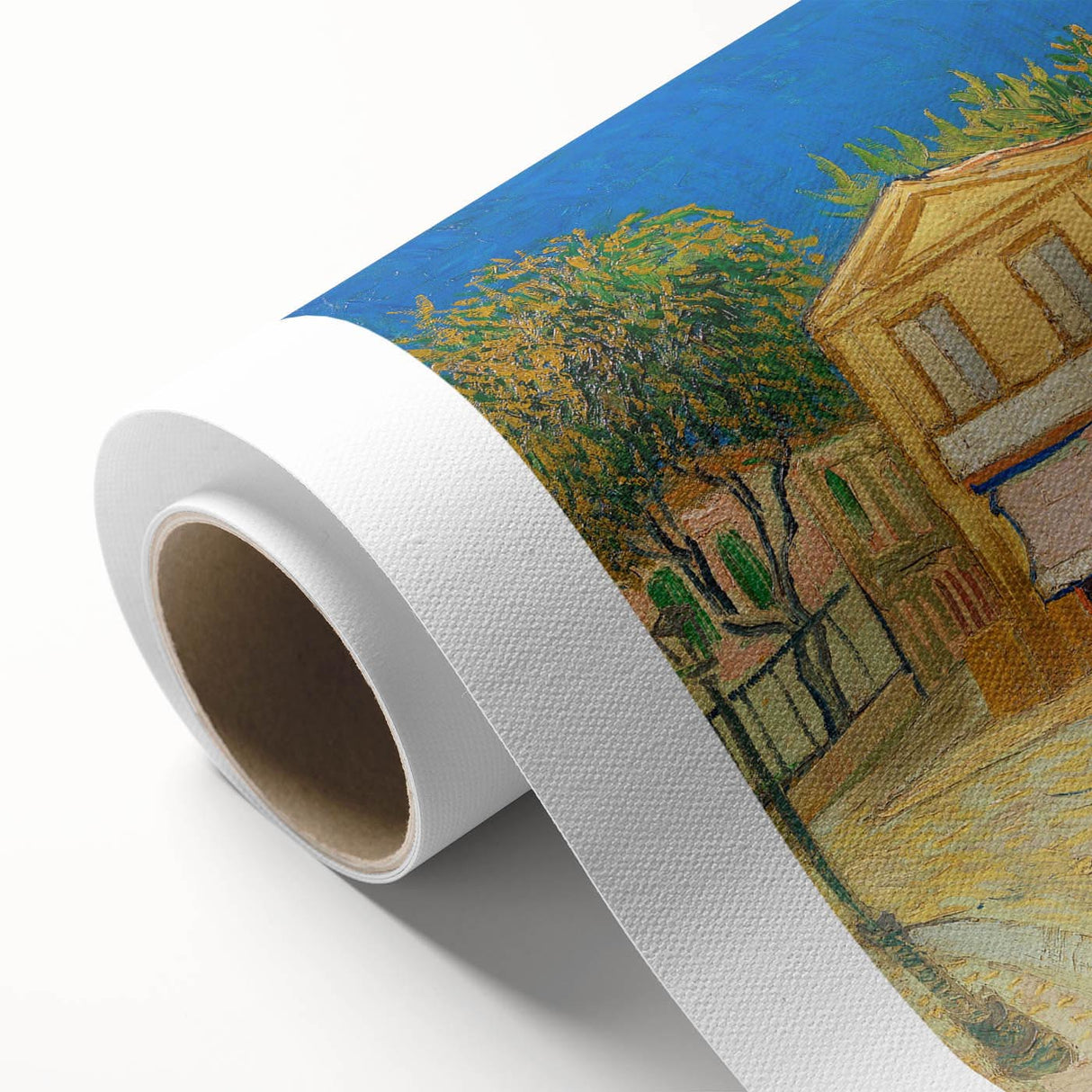 Impressionist Village Wall Art - The Yellow House by Van Gogh