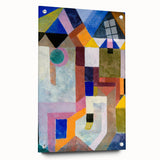 Modern Wall Art: Abstract Colorful Architecture by Paul Klee