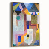 Modern Wall Art: Abstract Colorful Architecture by Paul Klee