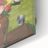 Modern Wall Art: Vibrant Floral Bouquet in a Rustic Vase