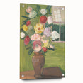 Modern Wall Art: Vibrant Floral Bouquet in a Rustic Vase