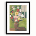 Modern Wall Art: Vibrant Floral Bouquet in a Rustic Vase