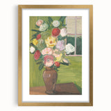 Modern Wall Art: Vibrant Floral Bouquet in a Rustic Vase