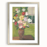 Modern Wall Art: Vibrant Floral Bouquet in a Rustic Vase