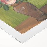 Modern Wall Art: Vibrant Floral Bouquet in a Rustic Vase