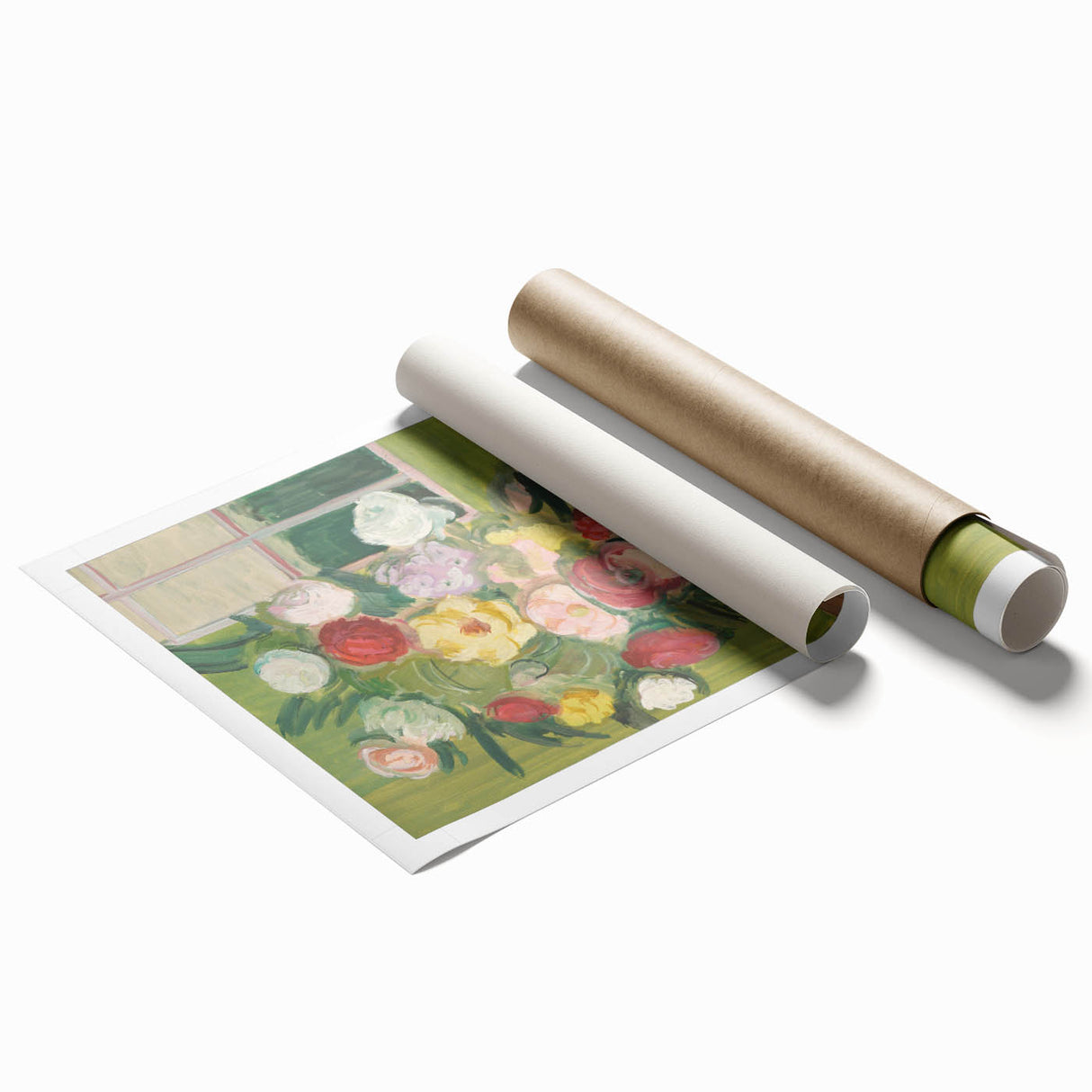 Modern Wall Art: Vibrant Floral Bouquet in a Rustic Vase