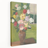 Modern Wall Art: Vibrant Floral Bouquet in a Rustic Vase
