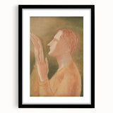 Modern Wall Art: Elegant Portrait of a Blind Man in Warm Tones