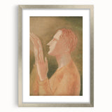 Modern Wall Art: Elegant Portrait of a Blind Man in Warm Tones