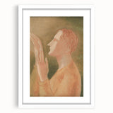 Modern Wall Art: Elegant Portrait of a Blind Man in Warm Tones