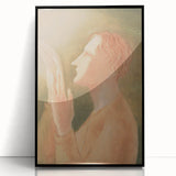 Modern Wall Art: Elegant Portrait of a Blind Man in Warm Tones