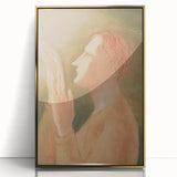 Modern Wall Art: Elegant Portrait of a Blind Man in Warm Tones