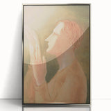 Modern Wall Art: Elegant Portrait of a Blind Man in Warm Tones