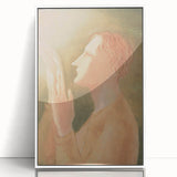 Modern Wall Art: Elegant Portrait of a Blind Man in Warm Tones