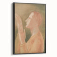 Modern Wall Art: Elegant Portrait of a Blind Man in Warm Tones