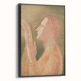 Modern Wall Art: Elegant Portrait of a Blind Man in Warm Tones