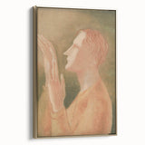 Modern Wall Art: Elegant Portrait of a Blind Man in Warm Tones
