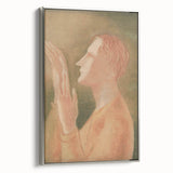 Modern Wall Art: Elegant Portrait of a Blind Man in Warm Tones