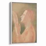 Modern Wall Art: Elegant Portrait of a Blind Man in Warm Tones
