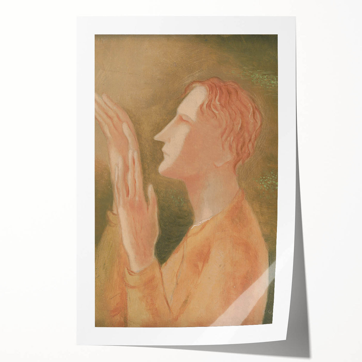Modern Wall Art: Elegant Portrait of a Blind Man in Warm Tones