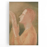 Modern Wall Art: Elegant Portrait of a Blind Man in Warm Tones
