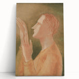 Modern Wall Art: Elegant Portrait of a Blind Man in Warm Tones