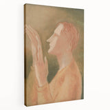 Modern Wall Art: Elegant Portrait of a Blind Man in Warm Tones