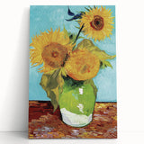 Van Gogh’s Vase with Three Sunflowers (1888): Iconic Wall Art