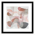 Elegant Abstract Living Room Wall Art – Beige & Blush Pink Canvas