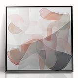 Elegant Abstract Living Room Wall Art – Beige & Blush Pink Canvas