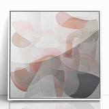 Elegant Abstract Living Room Wall Art – Beige & Blush Pink Canvas
