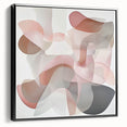 Elegant Abstract Living Room Wall Art – Beige & Blush Pink Canvas