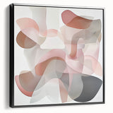 Elegant Abstract Living Room Wall Art – Beige & Blush Pink Canvas