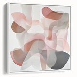 Elegant Abstract Living Room Wall Art – Beige & Blush Pink Canvas