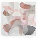 Elegant Abstract Living Room Wall Art – Beige & Blush Pink Canvas