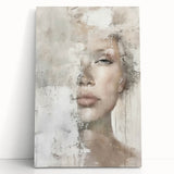 Abstract figurative wall art on stretched canvas showcases vibrant colors and dynamic shapes, perfect for modern decor. Ideal for enhancing living spaces or offices.