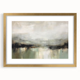 Abstract landscape wall art in a gold frame with a mat, showcasing vibrant colors and textured details, ideal for modern home decor. Perfect for enhancing any living space.