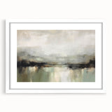 Abstract landscape wall art framed in white, showcasing vibrant colors and intricate patterns, ideal for modern home decor or office spaces, enhancing aesthetic appeal.