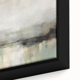 Close-up of framed abstract landscape wall art featuring vibrant colors and intricate textures, designed to enhance modern interior decor with a stylish aesthetic.