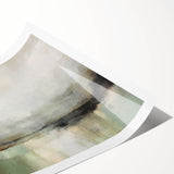 Abstract landscape wall art print showcasing vibrant colors and fluid shapes, rolled and ready for framing, ideal for modern home decor.