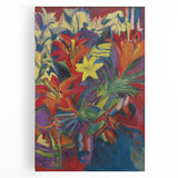 Expressionist Art: Still Life with Lilies by Kirchner Canvas Print