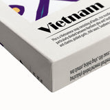 Large art of a black and white landscape painting on stretched canvas, featuring a series of detailed food dishes.