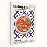 Large canvas print featuring an array of colorful food dishes, ideal for kitchen wall art.