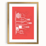 Extra large abstract art print with textured design in gold and black tones, framed with a mat, ideal for living room decor.