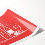 Extra large wall art featuring black and white line art flowers on a rolled print, suitable for large living room decor.