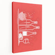 Large canvas print of various colorful fruits and vegetables, perfect for kitchen wall decor.